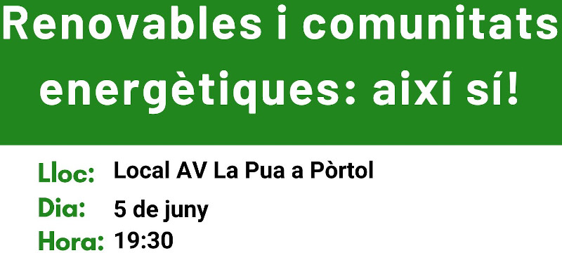 Xerrada informativa de comunitats energètiques